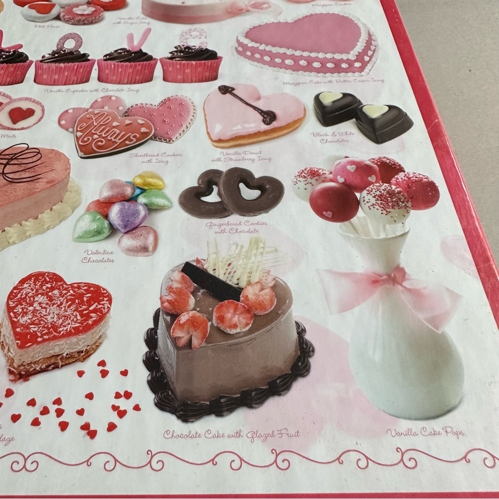 EUROGRAPHICS 1000pc Sweet Valentine cakes/desserts puzzle - Picture 7 of 9